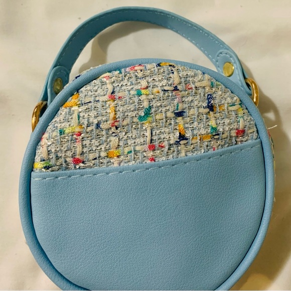 Girls, mini Crossbody PU Leather and Tweed design. - Picture 4 of 9